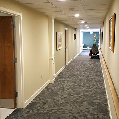 Commercial painting hallway